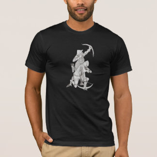 T-shirt Archer médiéval et arbalétrier - gris