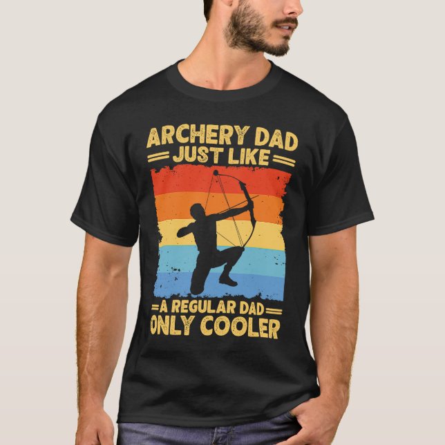 T-shirt Archery Dad Funny Father's Day Archer Bow Hunter D (Devant)