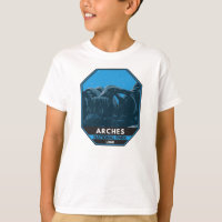 Arches National Park Utah Night Sky Vintage T-Shir