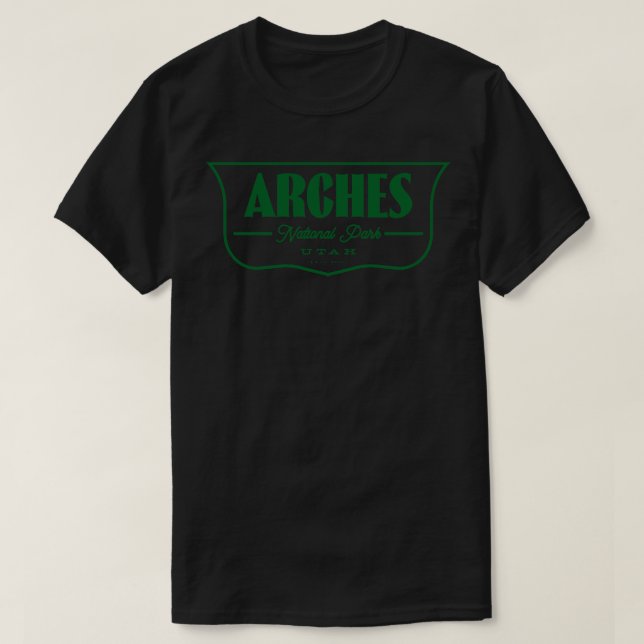 T-shirt Arches Parc national Bouclier vert