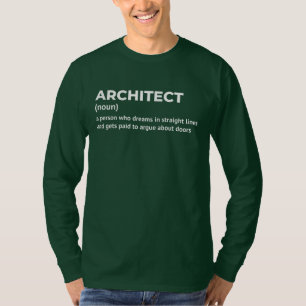 T-shirt Architecte Définition Satire Manches longues homme