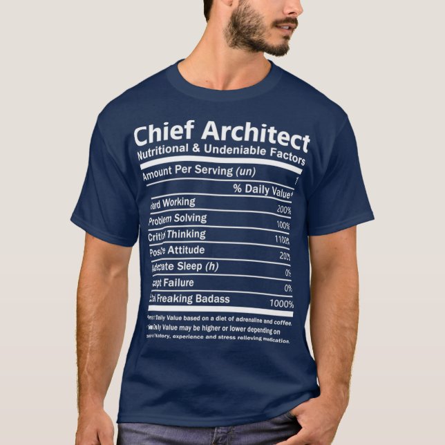 T-shirt Architecte en chef Architecte    TNutritional (Devant)