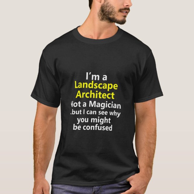 T-shirt Architecte paysagiste Emploi Concepteur de carrièr (Devant)
