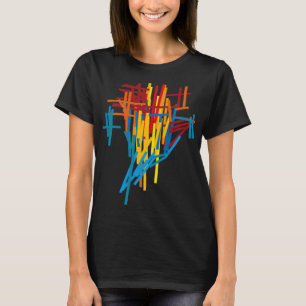 T-shirt Architecture Abstraite Wild Color Motif Techno