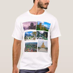 T-shirt Architecture en Géorgie de Tbilissi Kazbegi Borjo
