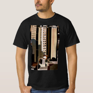 T-shirt Architecture vintage, gratte-ciel par Sheeler, 192