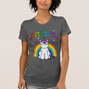 T-shirt Arcs-en-ciel à Parties scintillant de caca