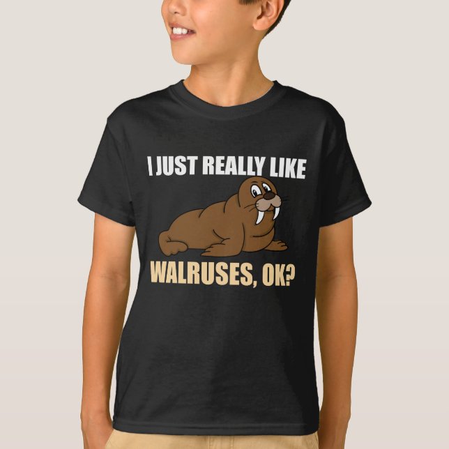 T-shirt Arctique animal d'amour de zoo de cadeau de morse (Devant)