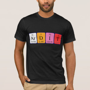 T-shirt Ardit le nom de la table périodique chemise