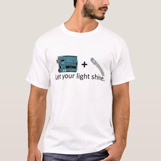 T-shirt Arduino + RVB LED = inspiration (Devant)
