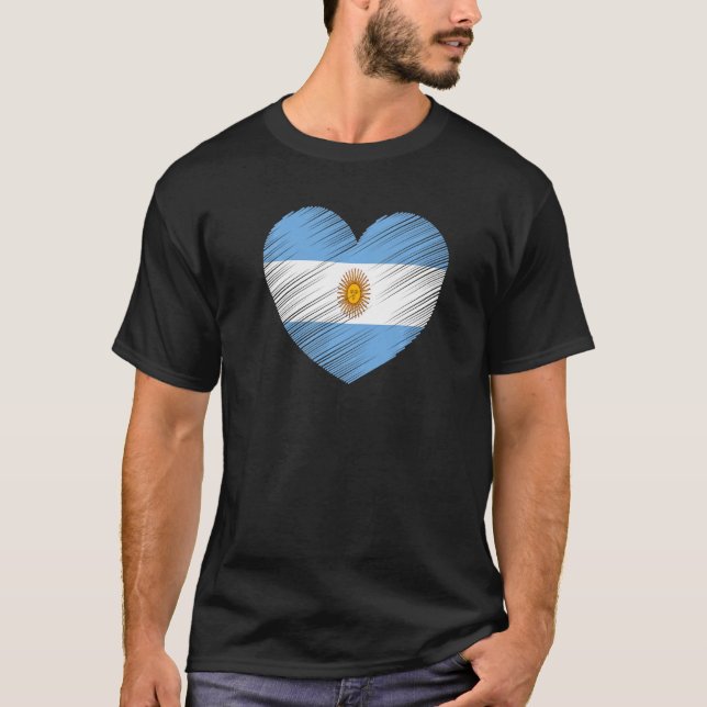 T-shirt Arg de soutien de la fierté du drapeau argentin vi (Devant)