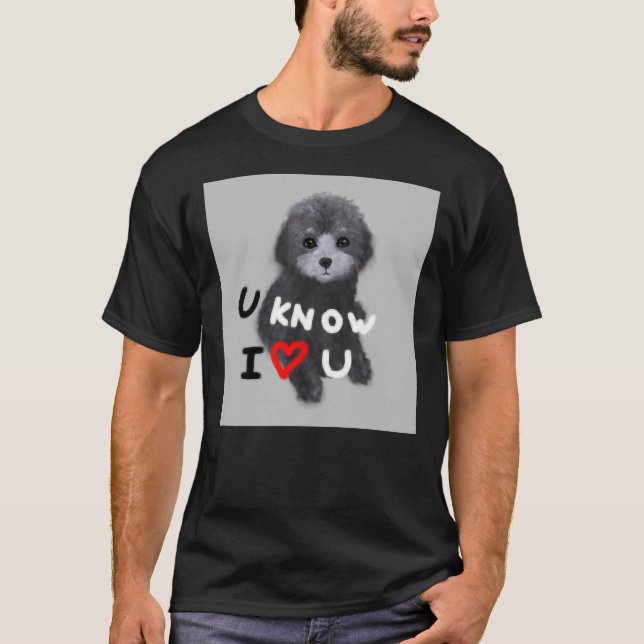 T-shirt Argent de caniche (Devant)
