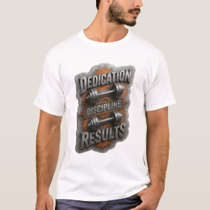 T-shirt Argent Dynamique DÉDICTION DISCIPLINE RÉSULTATS