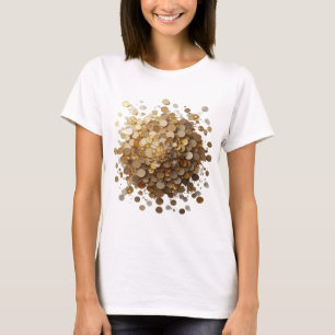 T-shirt Argent Dynamique EXPLOSION DE PIÈCE D'OR Conceptio