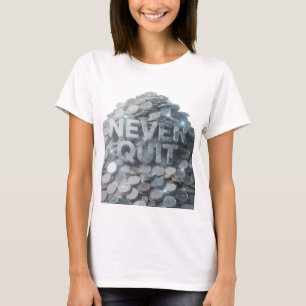 T-shirt Argent Dynamique NE JAMAIS ABANDONNER Design Audac