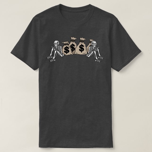 T-shirt Argent et crâne (Design devant)
