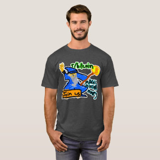 T-shirt Argent magique d'Internet de Bitcoin avec