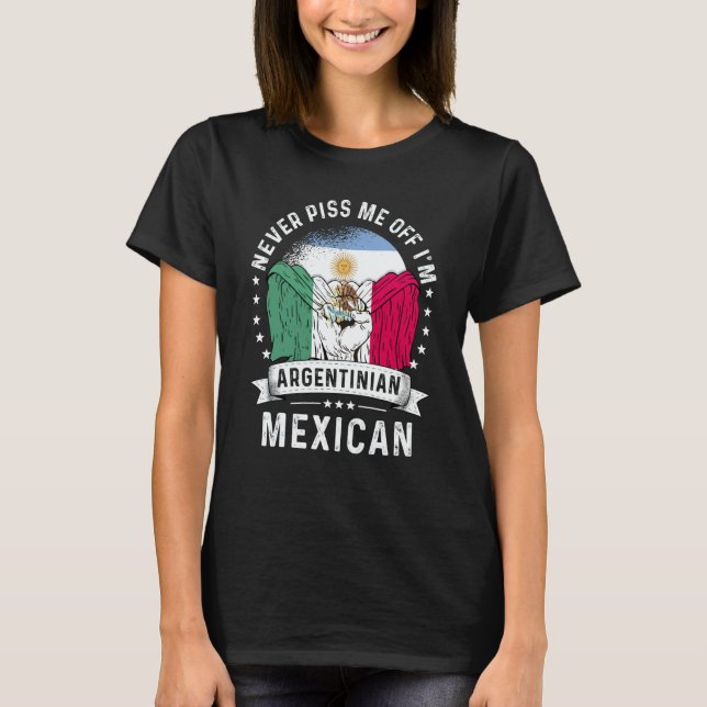 T-shirt Argentina Flag Mexico Grown  Humor Citizen Pride (Devant)