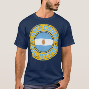 T-shirt Argentine Campeones Del Mundo 2022 Vintage Look