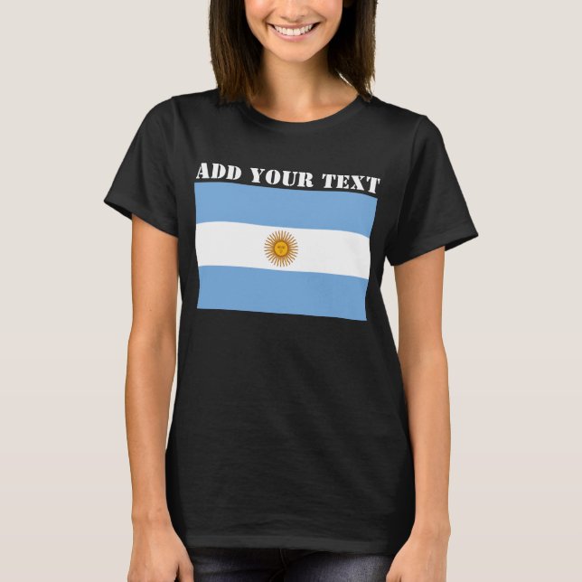 T-shirt Argentine Championnat Drapeau de football (Devant)