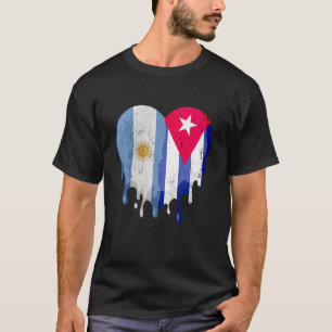 T-shirt Argentine Cuba Drapeau Coeur citoyen Grown Patriot