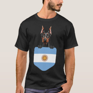 T-shirt Argentine Doberman Pinscher Dog Dans Une Poche