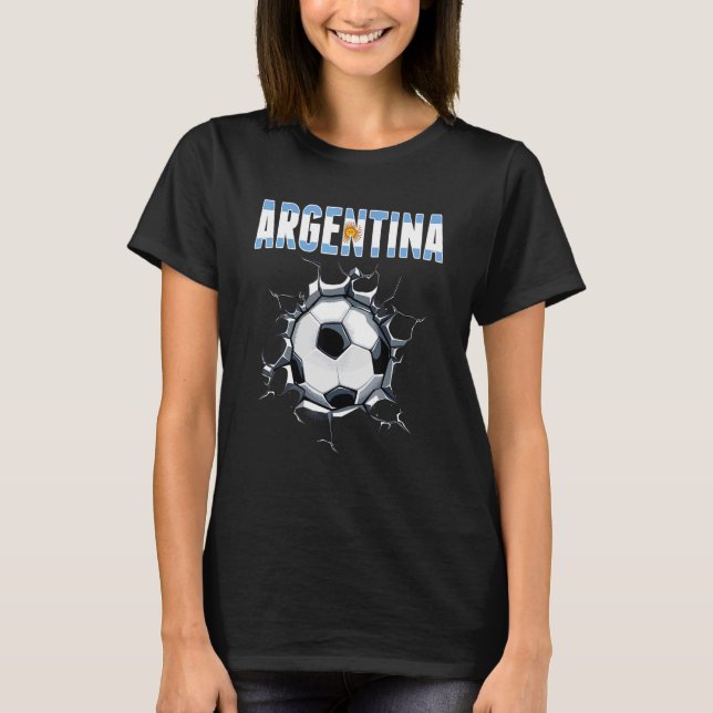 T-shirt Argentine Fans De Football - Football Argentin En  (Devant)