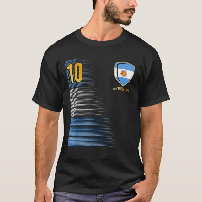 T-shirt Argentine Fans de football Jersey Argentine Drapea (Devant)