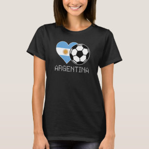 T-shirt Argentine Football Argentine Drapeau Amour Pays Pr