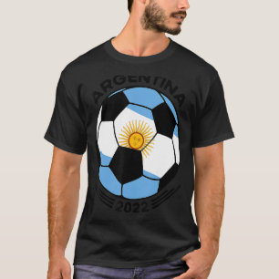 T-shirt Argentine Football Ball Drapeau Argentine Football