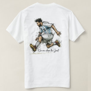 T-shirt Argentine GOAT 10 croquis football