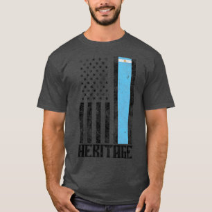 T-shirt Argentine Héritage hispanique drapeau en détresse