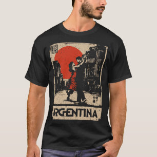 T-shirt Argentine Noir - Poster Tango dans l'ombre