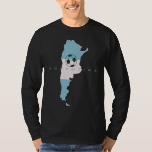 T-shirt Argentine Soccer Team Argentinajersey 2022 Drapeau
