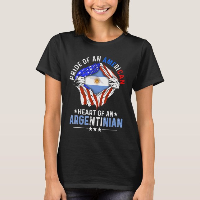 T-shirt Argentinian American America Pride Foreign Argenti (Devant)