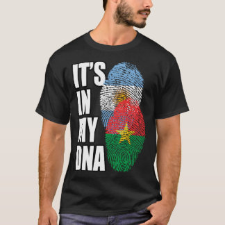 T-shirt Argentinian And Burkinabé Mix DNA Flag Heritage