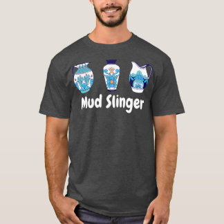 T-shirt Argile de céramique au grésillement de boue