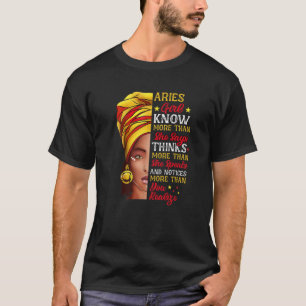 T-shirt Aries Girl Queen Melanin Afro Queen Black Zodiac B