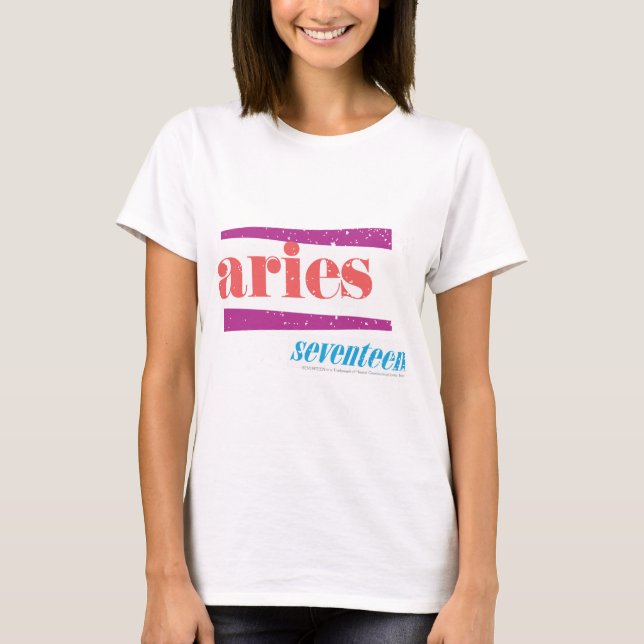 T-shirt Aries rose (Devant)