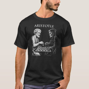 T-shirt Aristote joue aux échecs contre la faucheuse sinis