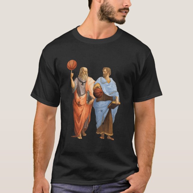 T-shirt Aristotle And Plato With Basketballs Philosophy Ma (Devant)