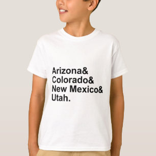 T-shirt Arizona Colorado Nouveau-Mexique Utah   Les Quatre