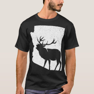 T-shirt Arizona Elk Hunter Bull Elk AZ State Shap