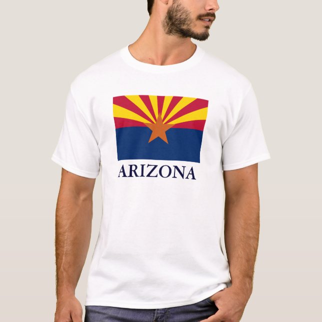 T-shirt Arizona State Flag Mens (Devant)
