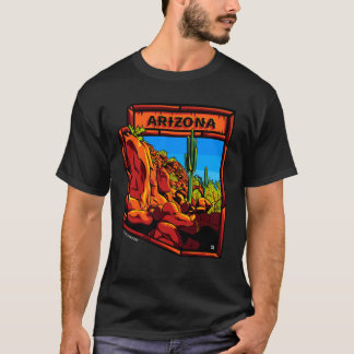 T-shirt Arizona state hiking red rocks at camelback mounta