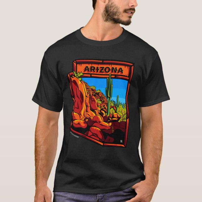T-shirt Arizona state hiking red rocks at camelback mounta (Devant)