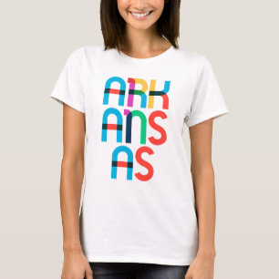 T-shirt Arkansas Retro Vintage coloré 80s Pop Art Type