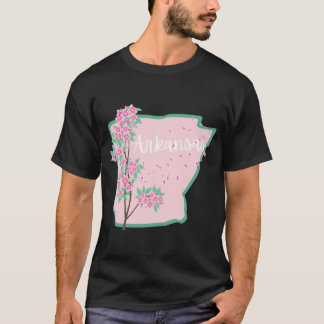 T-shirt Arkansas State Apple Blossom Flower Watercolor Sti