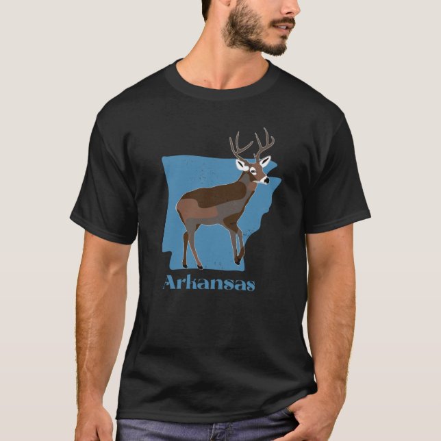 T-shirt Arkansas State White Quest Cerf (Devant)