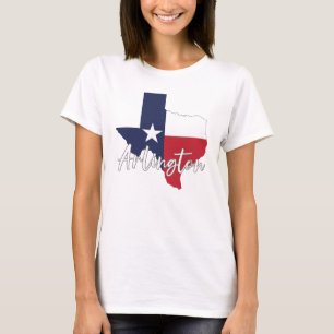 T-shirt Arlington, Texas Drapeau Carte Blanc féminin
